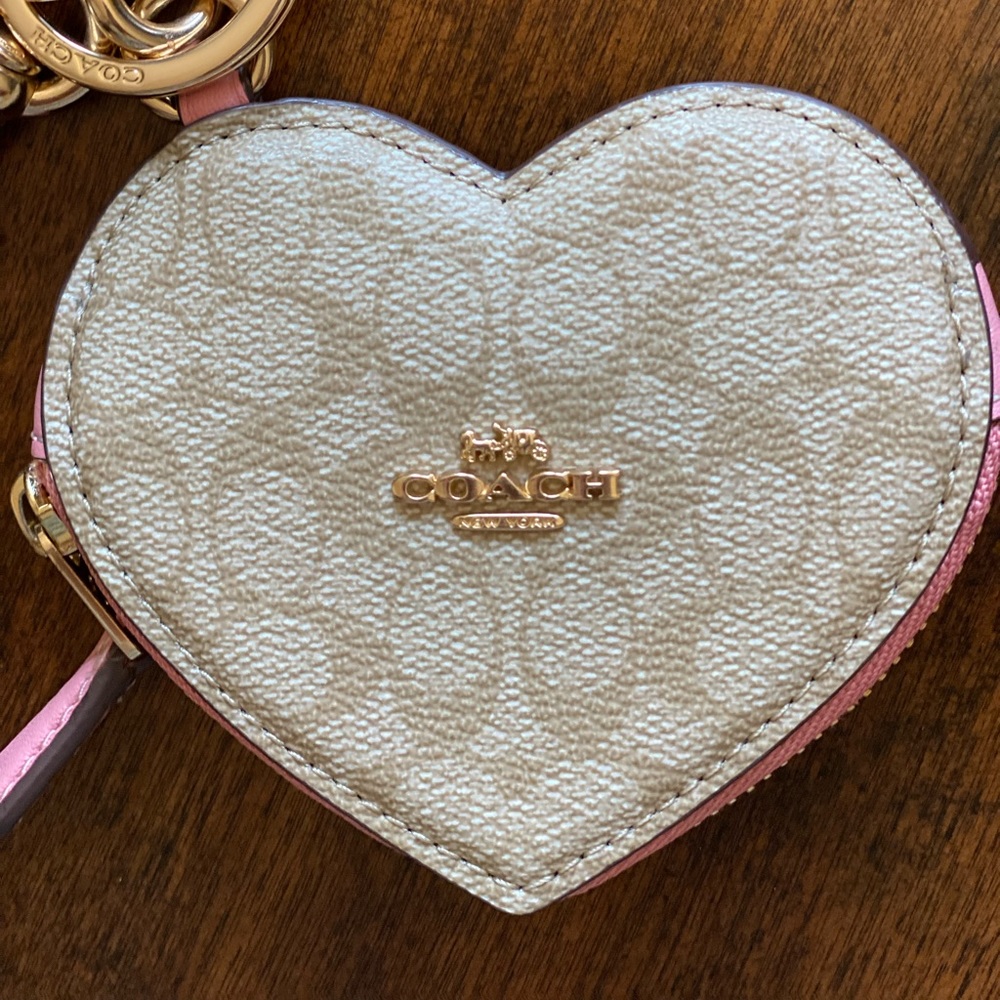 Coach  bag charm in signature canvas